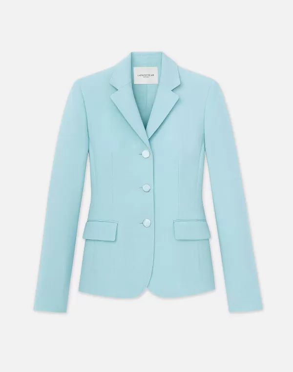 Women Lafayette 148 New York Wool-Silk Crepe Academy Blazer