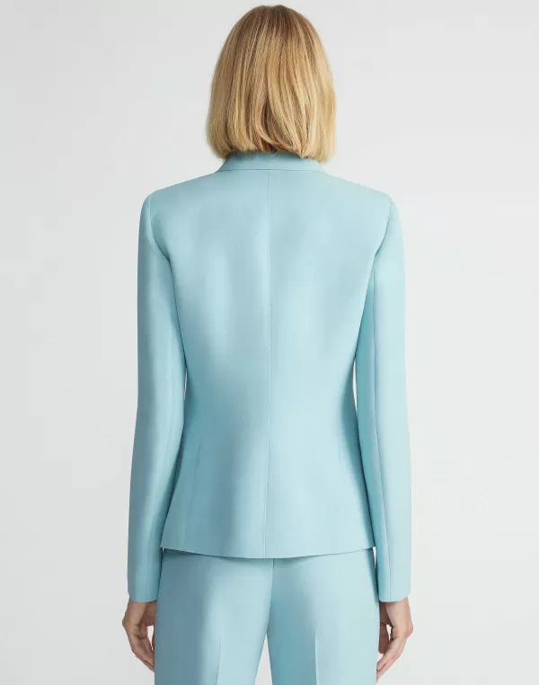 Women Lafayette 148 New York Wool-Silk Crepe Academy Blazer