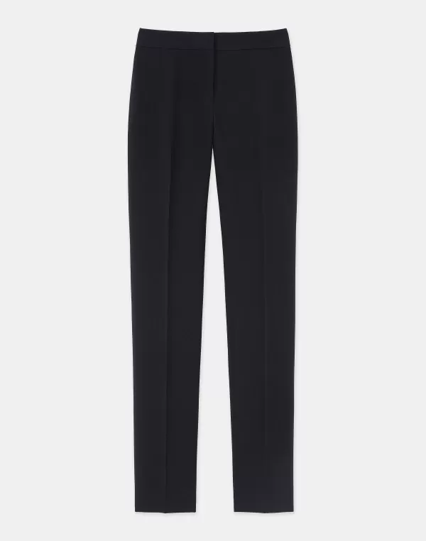 Women Lafayette 148 New York Wool-Silk Crepe Barrow Pant