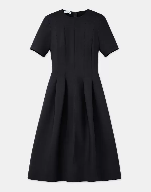 Women Lafayette 148 New York Wool-Silk Crepe Dress