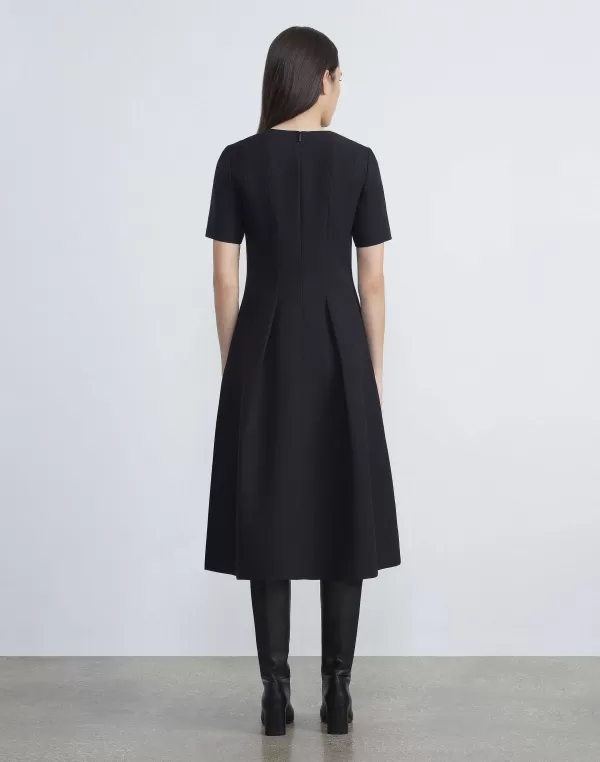 Women Lafayette 148 New York Wool-Silk Crepe Dress