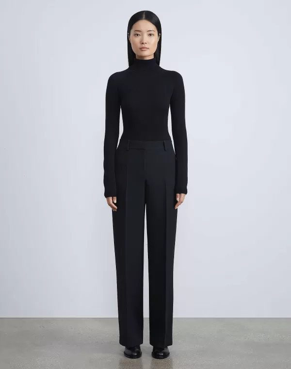 Women Lafayette 148 New York Wool-Silk Crepe Sullivan Pant